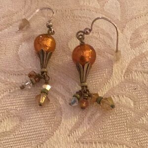 Elegant Orange Dangle Earrings